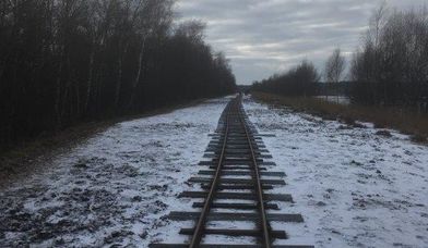 Schienen in der verschneiten Landschaft - Copyright: Idalena Urbach